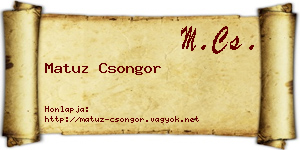 Matuz Csongor névjegykártya