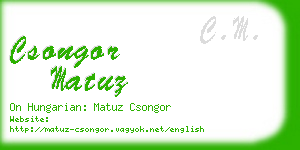 csongor matuz business card